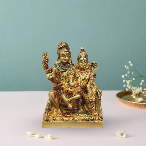 Brass Shiv Parivar Statue 1.1Kg