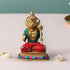 Brass Hanuman With Turquoise Coral Statue 1.346Kg