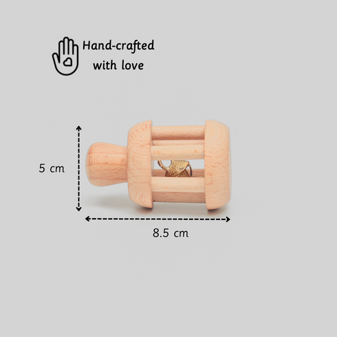 Ariro Toys Wooden Bell Rattle