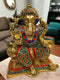 Tamas Brass Multi color Lord Ganesha Seated in a Dignified Posture Idol/Statue (Multi color)