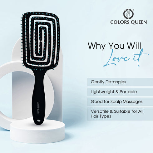 Colors Queen Rectangular Hair Brush | 1 PC