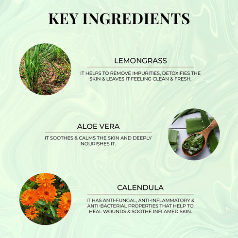 Just Herbs Malabar Lemongrass - Invigorating Body Wash 300ml