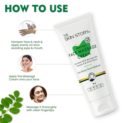 The Skin Story Detox & Glow Moringa Face Massage Cream