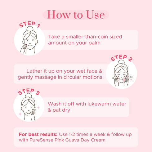 PureSense Pink Guava Face Wash | From the makers of Parachute Advansed