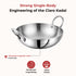 Vinod Claro Heavy Gauge Stainless Steel Plain Kadai 2.5 mm 800 ml