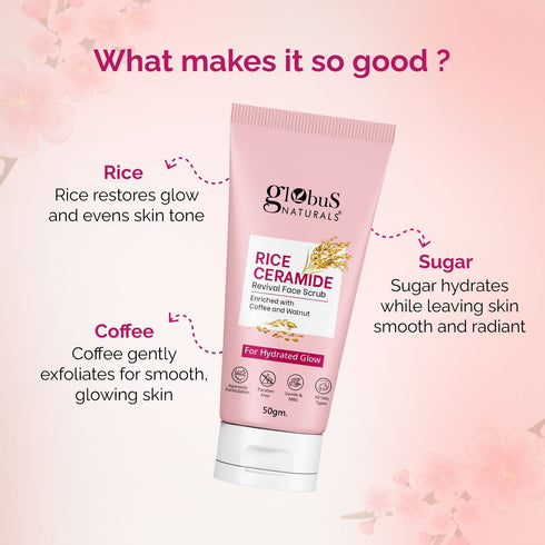 Globus Naturals Rice Ceramide Revival Scrub