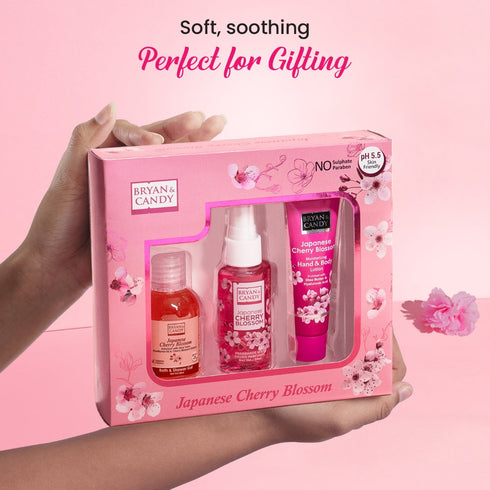 Bryan & Candy Cherry Blossom Bath Kit Gift Set Pack of 3