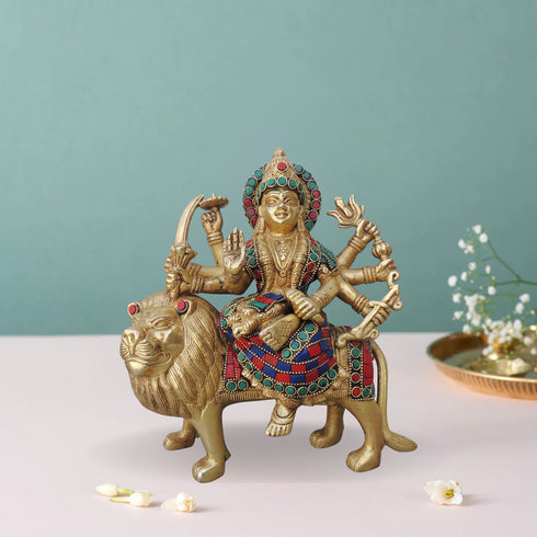 Brass Durga Ji Goddess Idol 3.15Kg