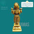 Tamas Brass Lady Holding a Lamp Statue