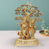 Brass Tree Radha Krishna With Cow Statue 7.015Kg