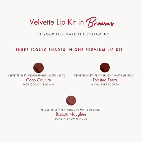 HYUE Velvette Lip Kit | Browns