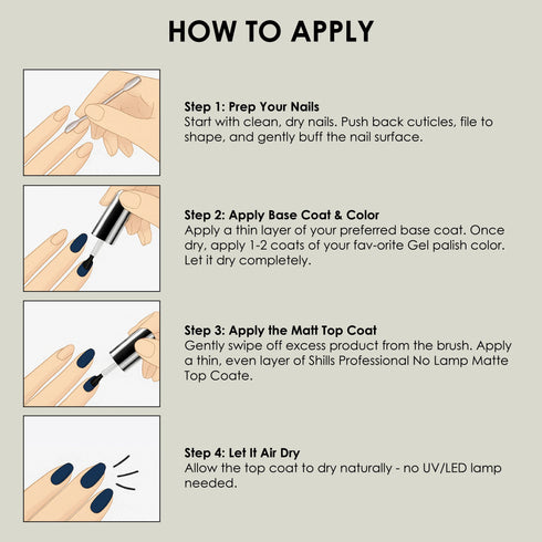 Shills Professional No Lamp Matte Top Coat