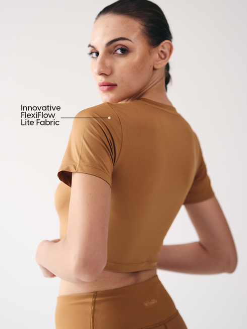 Wiselife Active Crop Top (Brown)