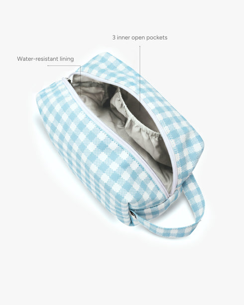 Ecoright Gingham (Blue) Travel Pouch