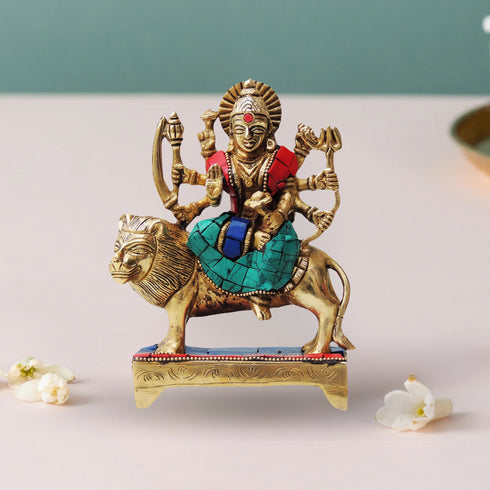 Brass Goddess Durga Superfine Idol 1.172Kg