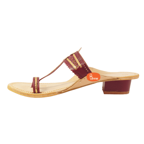Vhaanfootwear Maroon Color Soft Kolhapuri Chappal for women by vhaan