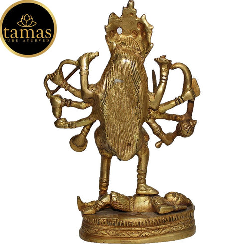 Tamas Brass Maa Kali Hindu Goddess Statue(Golden)