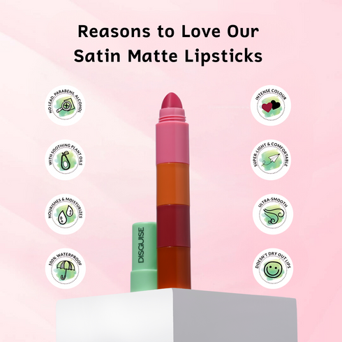 Disguise 4-in-1 Lipstick | Ultra Comfortable Satin Matte