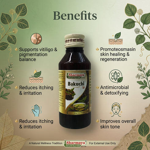 Sharmayu Ayurveda Bakuchi Tel