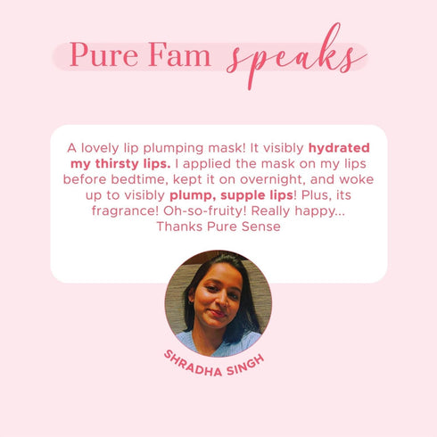 PureSense Peach Pie Lip Plumping Mask | From the makers of Parachute Advansed