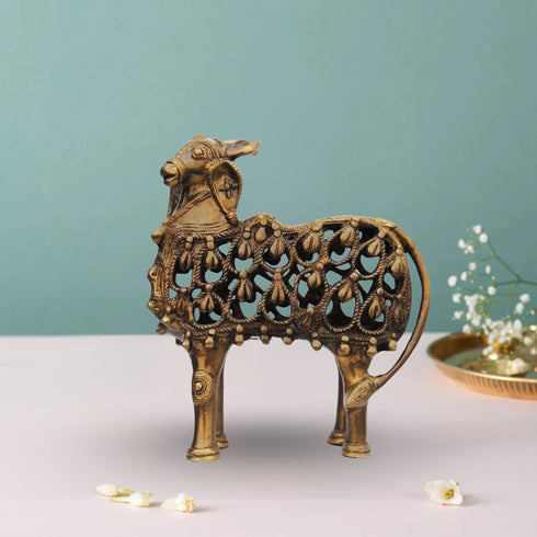 Brass Nandi Jali Statue 2.22Kg