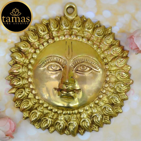 Tamas Brass Lord Surya Dev Mukh Wall Hanging