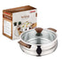 Vinod Stainless Steel Aroma Insulated Casserole with Glass Lid and Wooden Knob 2650 ml High Grade Stainless Steel and Rust Free