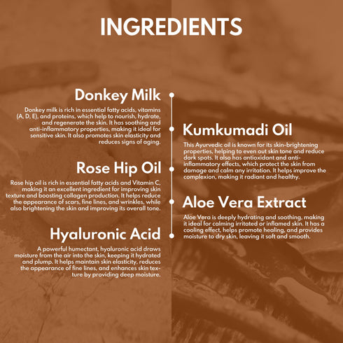 Wildflower Naturals Kumkumadi & Donkey Milk Brightening Face Cream