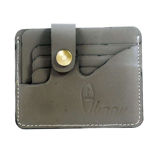 Vhaanfootwear Black Color Artisanal Luxe Special Pure Leather Card Holder Handcrafted Luxury with RFID Protection