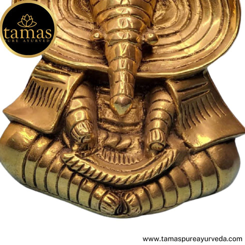 Tamas Brass Handcrafted Antique Style Ganpati Ganesha Bhagwan Statue / Idol with Antique Finish (Pack of 1)