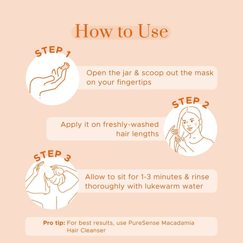 PureSense Macadamia Deep Nourishing Hair Mask | From the makers of Parachute Advansed