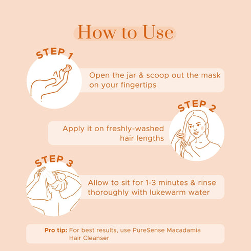 PureSense Macadamia Deep Nourishing Hair Mask | From the makers of Parachute Advansed