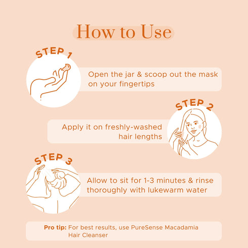 PureSense Macadamia Deep Nourishing Hair Mask | From the makers of Parachute Advansed