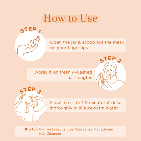 PureSense Macadamia Deep Nourishing Hair Mask | From the makers of Parachute Advansed