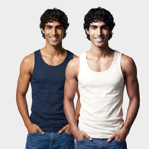 Bummer 100% Cotton Men's Vest - 2 Pack