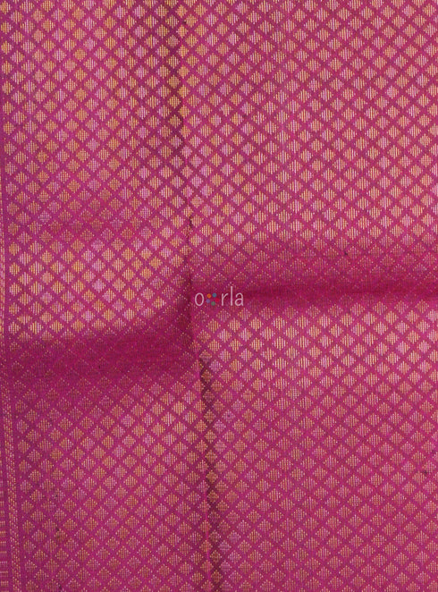 Prakruthi Ezhil Forest Green & Purple Stripes Handloom Soft Silk Saree