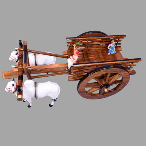 Handcrafted Teak Wood Bullock Cart Teapoy