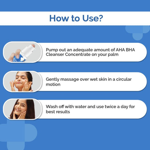 The Derma co AHA BHA Cleanser Concentrate with Lactic, Malic, & Salicylic Acid