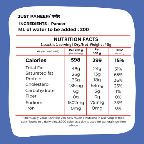 Drym foods Just Paneer