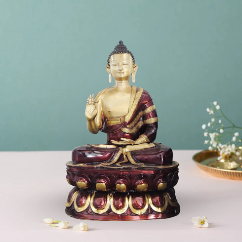 Brass Budha Statue With Antique Finish 45Kg