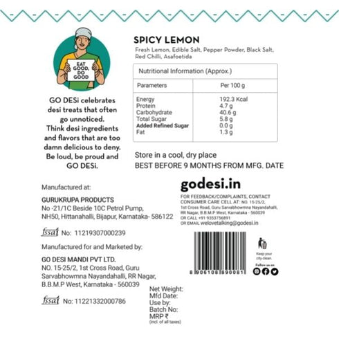 Go Desi Spicy Lemon Bytes Pack