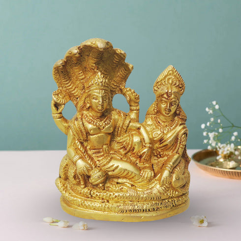 Brass Vishnu Laxmi With Shesnag 0.79Kg