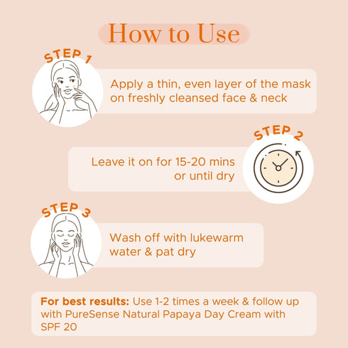 PureSense Natural Papaya Face Mask | From the makers of Parachute Advansed