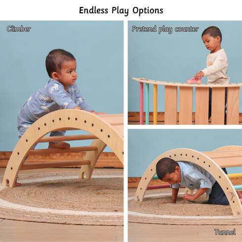 Ariro Toys Pikler Climbing Arch - Semi Colored