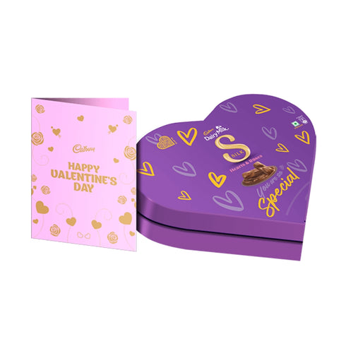 Cadbury Hearts & Roses Chocolate Gift box with Personalised Card