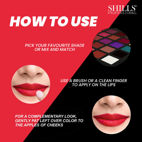 Shills Professional Pro Lip Palette 25 shades