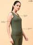 Wiselife Active Tank Top (Olive green)
