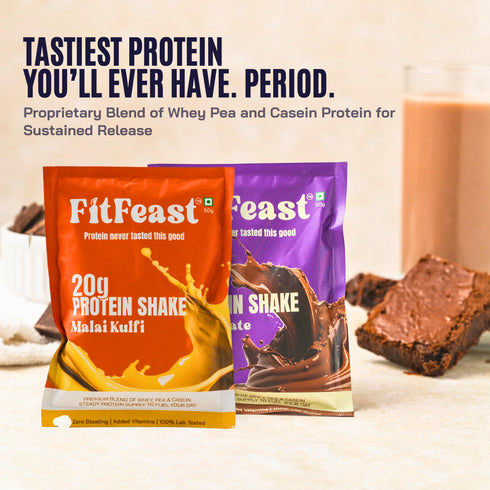Fitfeast Taste the Variety 16 Assorted Sachets + 2 Peanut Butter (White Chocolate+Cookie Fudge)