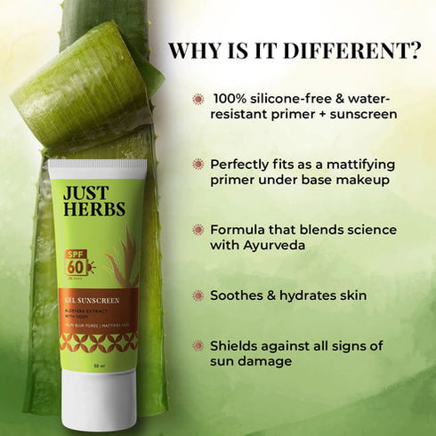 Jest herbs Gel Sunscreen with Neem & Aloe Vera