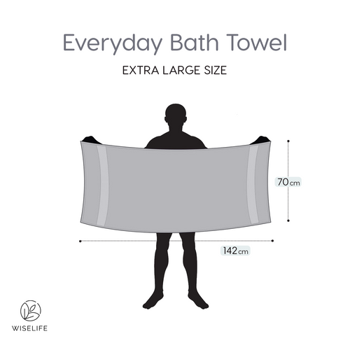 Wiselife Bath Towel 500 GSM (Grey)